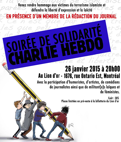 Soirée de solidarité Charlie Hebdo