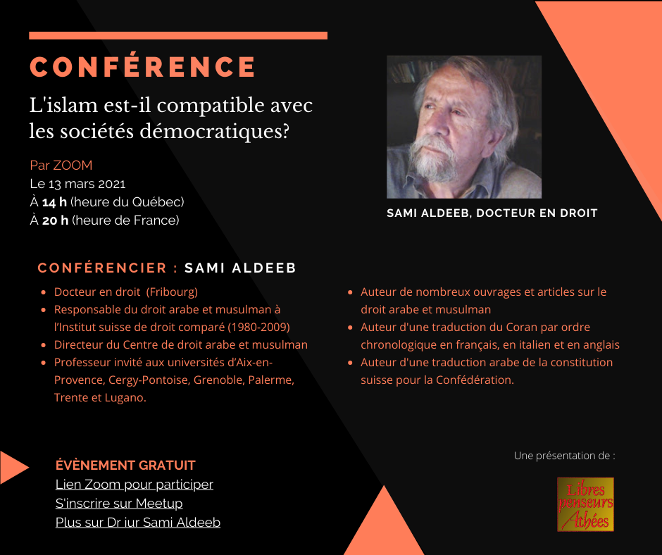 Conférence Sami Aldeeb 13 mars 2021