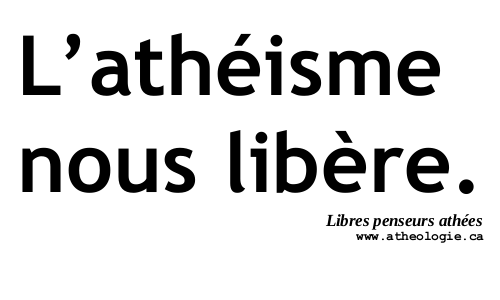L’athéisme nous libère.